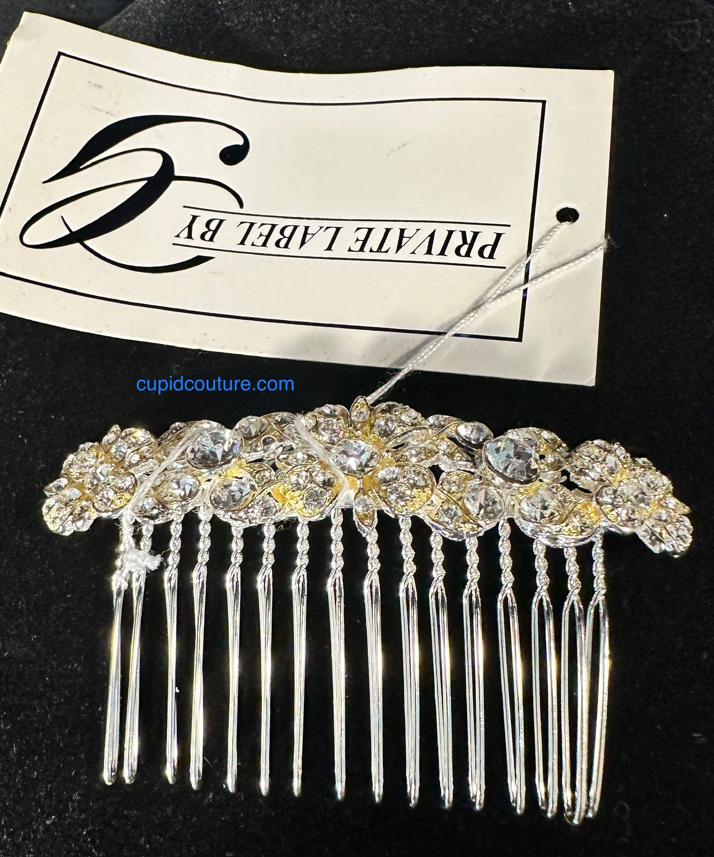 Swarkovski Crystals, Silver, Comb