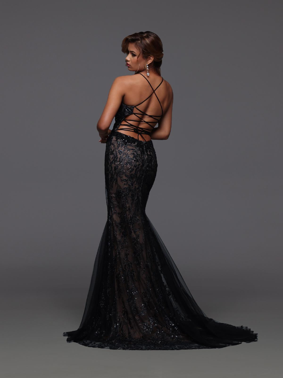 Candice Wang Prom CWP72505 Lace Sweetheart Gown in Black/Nude