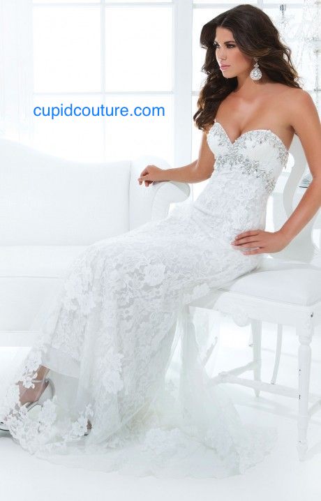 tony bowls short dresses TONY BOWLS Short White Form Fitting Gown Style Exchange Boutique PGH