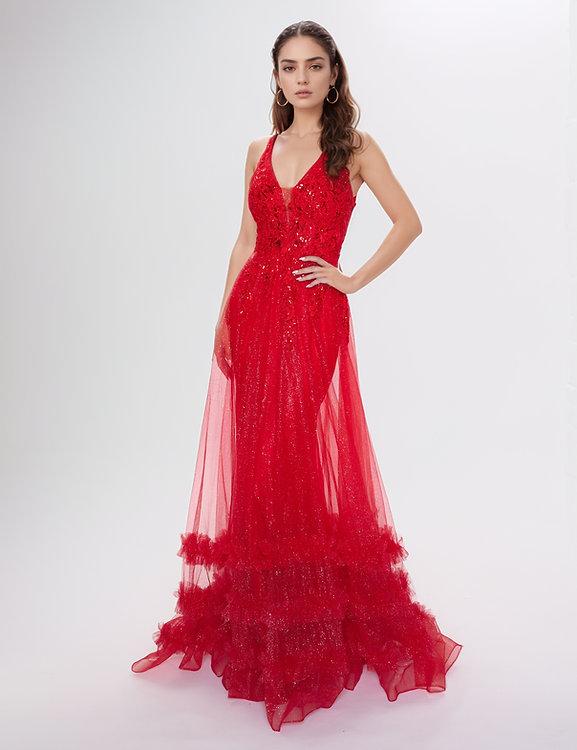 red cupid dress Selkie Women's Red Cotton Gauze Corset Midi Dress, 5X