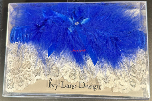 Fluffy Marabou Garter, Royal