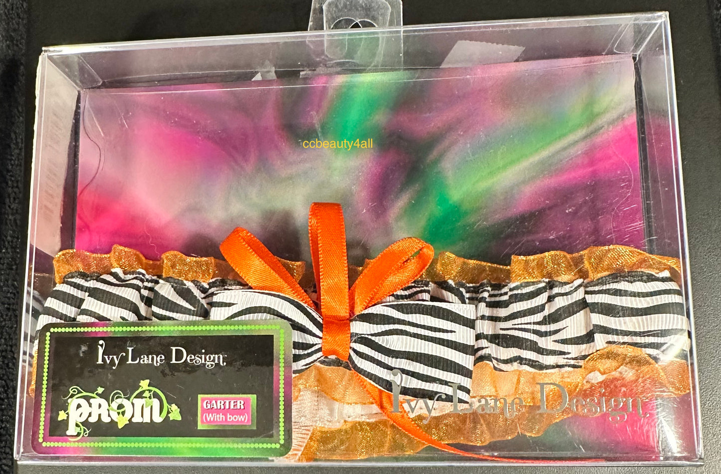 Garter Orange Zebra with bow